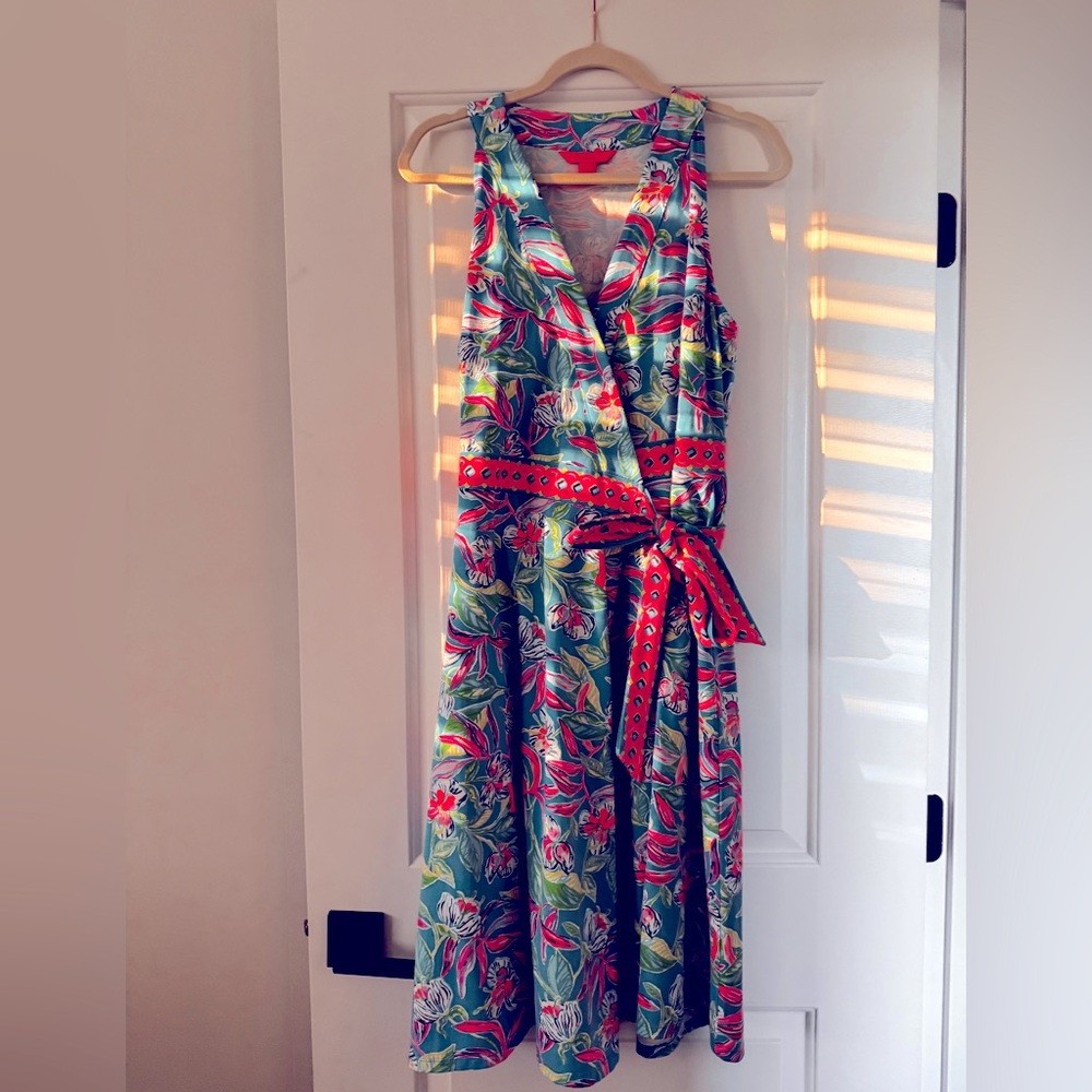 Lilly Pulitzer floral wrap dress